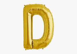 34 Gold Letter D Foil Balloon Balloon Gold Letter D Free Transparent Png Download Pngkey