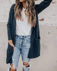Wonderful Ripped Jeans Winter Outfits Ideas03 Fashion Clothes Casual Outfits