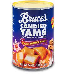Bruce's holiday cookbooks our yams have been a staple ingredient in holiday recipes for years. Bruce S Candied Yams Cut Sweet Potatoes In Kettle Simmered Syrup Bruce S Yams