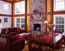 The mount vernon barn company dismantles, rebuilds and repurposes 19th century ohio timberframe barns and log houses into distinctive homes, home additions, gathering places, studios, great rooms and carriage houses. Mount Vernon Post And Beam Barn Addition American Traditional Living Room Manchester By Yankee Barn Homes