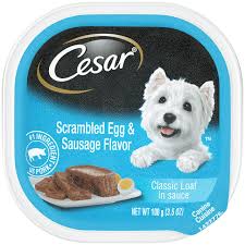 Cesar Soft Wet Dog Food Classic Loaf In Sauce Scrambled Egg Andamp Sausage Flavor For More Information Visit In 2020 Wet Dog Food Dog Food Recipes Pampered Pooch