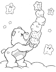 Simple care bears coloring page for children. Care Bears Coloring Page Coloring Home