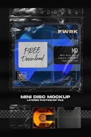 Mini Disc Photoshop Mockup Great For Creating Artistic Bold Promotional Designs Transparent Design Ensures T In 2020 Promotional Design Cover Art Design Album Design
