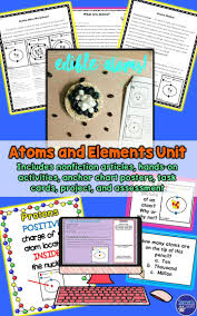 Atoms And Elements Unit Of Hands On Activities Hands On Activities Middle School Science Classroom Physical Science Lessons