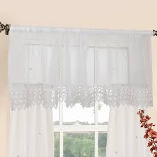 kitchen curtains set: 2 tiers & valance