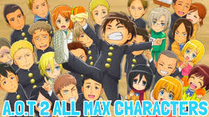 The characters have no more variety than any other manga which usually represent japanese people (varying skin tones are in most manga, it. Attack On Titan Characters Names Instituto