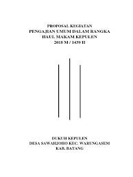 Penanggung jawab 2 musthofa kep. Cover Proposal