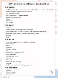 What To Pack In Your Hospital Bag The Essential List From Bump Bestie Everyday Pursuits In 2020 Hospital Bag Hospital Bag Essentials Essentials List