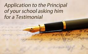 Write An Application To The Principal Of Your School Asking Him For A Testimonial Tc With Images Application Letters Application Writing