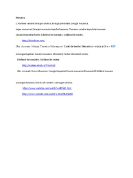 Teorema de variaţie a energie cinetice. Mecanica Teorie Docx