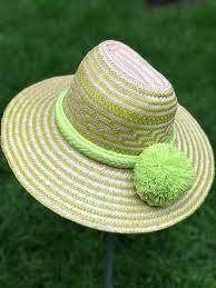 Fedora Hat Green Sombrero Straw Summer Hat With Etsy Summer Hats Wide Brim Straw Hat Hats For Women