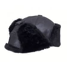 Black Winter Hat Head Warmer Pilot Heather Hat Waterproff Etsy Winter Hats Leather Hats Hats