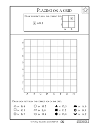 There are versions of these logic puzzles with missing numbers, as well as with missing operations. Shapes On A Grid 1 3rd Grade 4th Grade 5th Grade Math Worksheet Greatschools