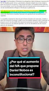 ¿Por qué el aumento del IVA propuesto por Daniel Noboa es inconstitucional?