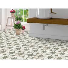 Create a unique feature for any interior space with the series. Scintilla Olive Green Star Pattern 45cm X 45cm Wall Floor Tile