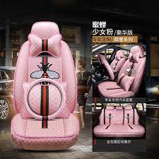 364 24 cool flax fashion gucci bee car seat covers universal pads seat cushions 11pcs pink car accessories pink truck accessories jeep wrangler accessories