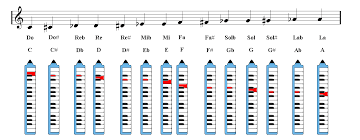 Melodica Notes Fingering Chart