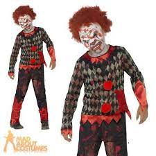 Free returns on everything in store. Child Deluxe Zombie Clown Costume Boys Scary Halloween Fancy Dress Outfit Kids Ebay