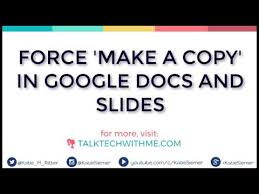 Force Make A Copy In Google Docs And Slides Youtube In 2020 Google Classroom Elementary Google Classroom Teacher Technology