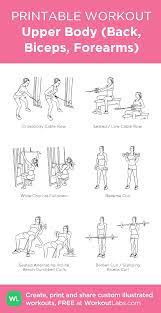 Upper Body Back Biceps Forearms Back And Bicep Workout Gym Workout Plan For Women Upper Body Workout