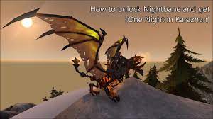 Like many dragon bosses that came before, nightbane has both a ground and aerial phase, as well as the typical dragon. How To Unlock Nightbane And Get The Mount Achievment In Karazhan 7 1 Hunter Pov Youtube