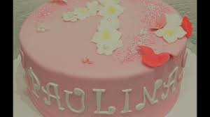 Unsere neffe hat zum 1. 1 Geburtstag Fondanttorte In Rosa Madchentraum Youtube