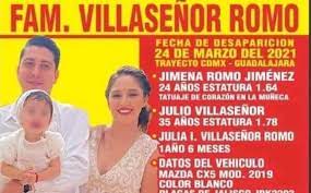 La familia villaseñor romo, que fue reportada como desaparecida en marzo, cuando viajaba de la ciudad de méxico a jalisco, fue hallada sana y salva, informó el gobernador de jalisco, enrique alfaro. Pld5mo7mfcm Ym