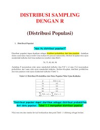 Pdf Distribusi Sampling Dilengkapi Dengan Ilustrasi Dalam R Contoh Soal Dan Jawaban