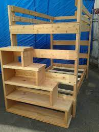 The bed is made out of bright solid wood and has a set of six drawers on the side as well as additional ones inside of the stairs. Bunk Beds Adult College Dorm Furniture Starting At 500 00 More Than A Furniture Store