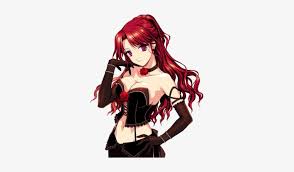 Hold up—did you say anime?psh. Hot Anime Girl Psd34584 Red Hair Anime Girl Png Png Image Transparent Png Free Download On Seekpng