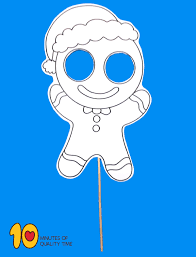 This gingerbread man template downloads in a pdf and is ready to print! Gingerbread Man Printable Mask 10 Minutes Of Quality Time