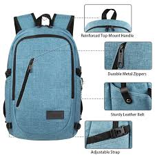 Mancro Backpack With Usb Laptop Backpack Student Backpacks Business Backpack