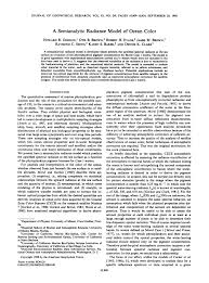 Pdf A Semianalytic Radiance Model Of Ocean Color