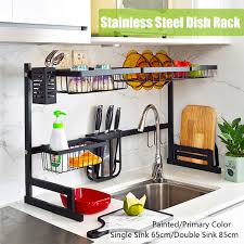 Check spelling or type a new query. Sink Rack Dish Drainer For Kitchen Sink Racks Stainless Steel Over The Sink Shelf Storage Rack Walmart Com Walmart Com