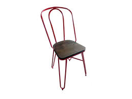 Stylish modern metal chairs ideal for kitchen, dorm, shop & bar. Wood Metal Dining Chair Red Chairs And Stools Dubai Garden Centre