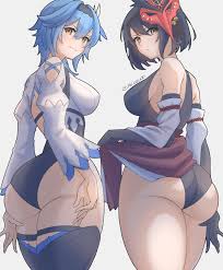 Eula & Kujou Sara (Akazuan 19) [Genshin Impact] : rrule34