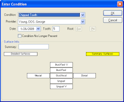 eaglesoft enter a new condition on a tooth