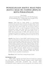 (dialihkan dari baitul maal wat tamwil). Http E Journal Iainpekalongan Ac Id Index Php Penelitian Article Download 641 934