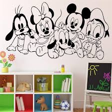Ideas for decorating a baby boy room wall decor for bedroom diy wall decor for teenagers wall decor ideas for baby's room. Cartoon Baby Characters Mickey Mouse Vinyl Sticker Wall Art Decor Children S Kids Room Ideas Room Interior Wall Stickers Wall Sticker Vinyl Stickerswall Art Decor Aliexpress