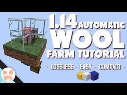 Easy Automatic Wool Farm Tutorial 1 14 Sheep Farm Youtube Minecraft Automatic Farm Minecraft Farm Minecraft Sheep