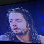 Roman is confused at first and out walks aj styles #RoyalRumble