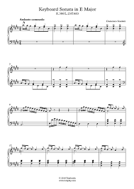 Andante commodo first publication 1804 in oeuvres de clementi, cahier v: Piano Sheet Music Keyboard Sonata In E Major K 380 Andante Commodo Scarlatti Domenico