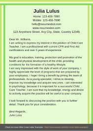 Gone are the days when there used to be the requirement of the resume or the curriculum vitae at the time of making the application for the job. Child Care Cover Letter Samples Templates Pdf Word 2021 Child Care Cover Letters Rb