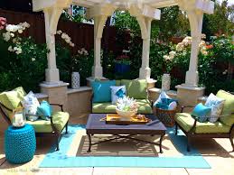 My New Backyard Summer Green And Blue Oasis From Homegoods Target Pottery Barn An Restoration Hardware Outdoor Furniture Outdoor Rooms Best Outdoor Furniture