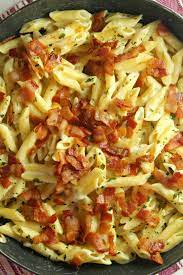 Creamy Bacon Alfredo Pasta Recipe Pasta Recipes Food Recipes