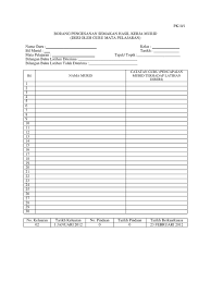 Semakan buku latihan semakan kertas ujian pemerhatian. Borang Semakan Buku Latihan Murid