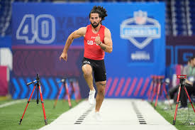 NFL scouting combine; Quarterbacks, wide receivers and running backs, March  2, 2024