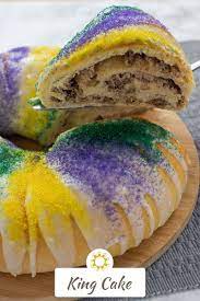King Cake With Cream Cheese And Pecan Filling Recipe King Cake Cake With Cream Cheese Mardi Gras Food