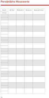 An dieser stelle werden die regelmässig anfallenden meßwerte eingegeben. Blutzucker Tagebuch Fur Menschen Mit Diabetes Pdf Kostenfreier Download