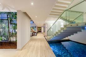 Posted by ccd engineering in amazing landscape, landscaping within a small area, lanscaping, stairs with water feature, water feature. Contemporary Floating Stairs With Chic Water Feature Hgtv